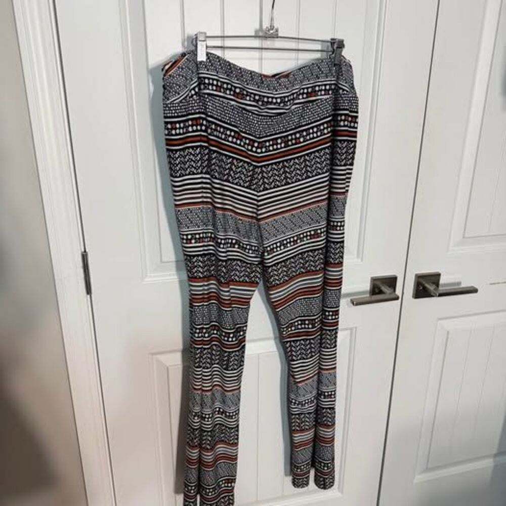Pants 3X Robert Louis Printed Stretch Boho Geometric 31”=inseam 12”=rise C7356 - Picture 4 of 4